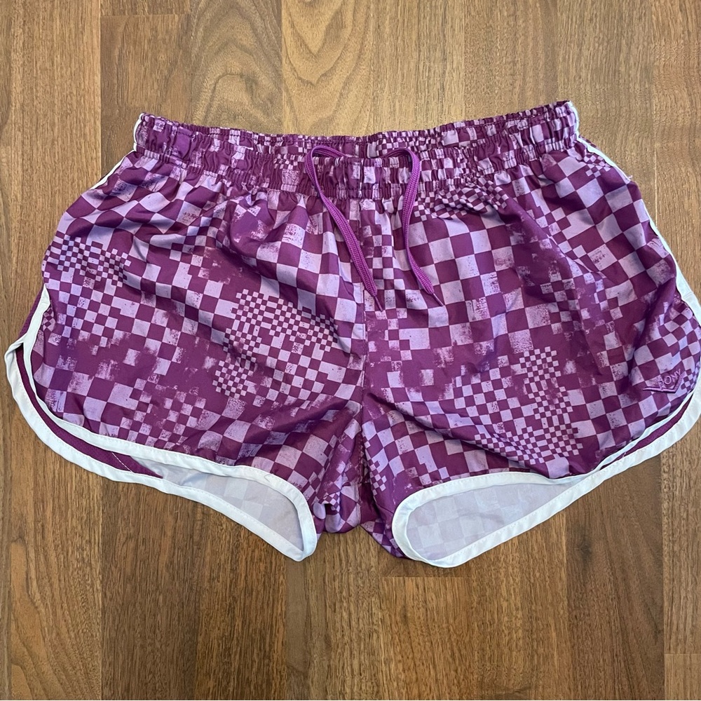 PONY Checkered Running Shorts
